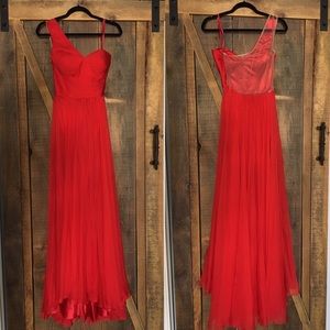 La Femme - Weaved Asymmetrical Bodice Gown